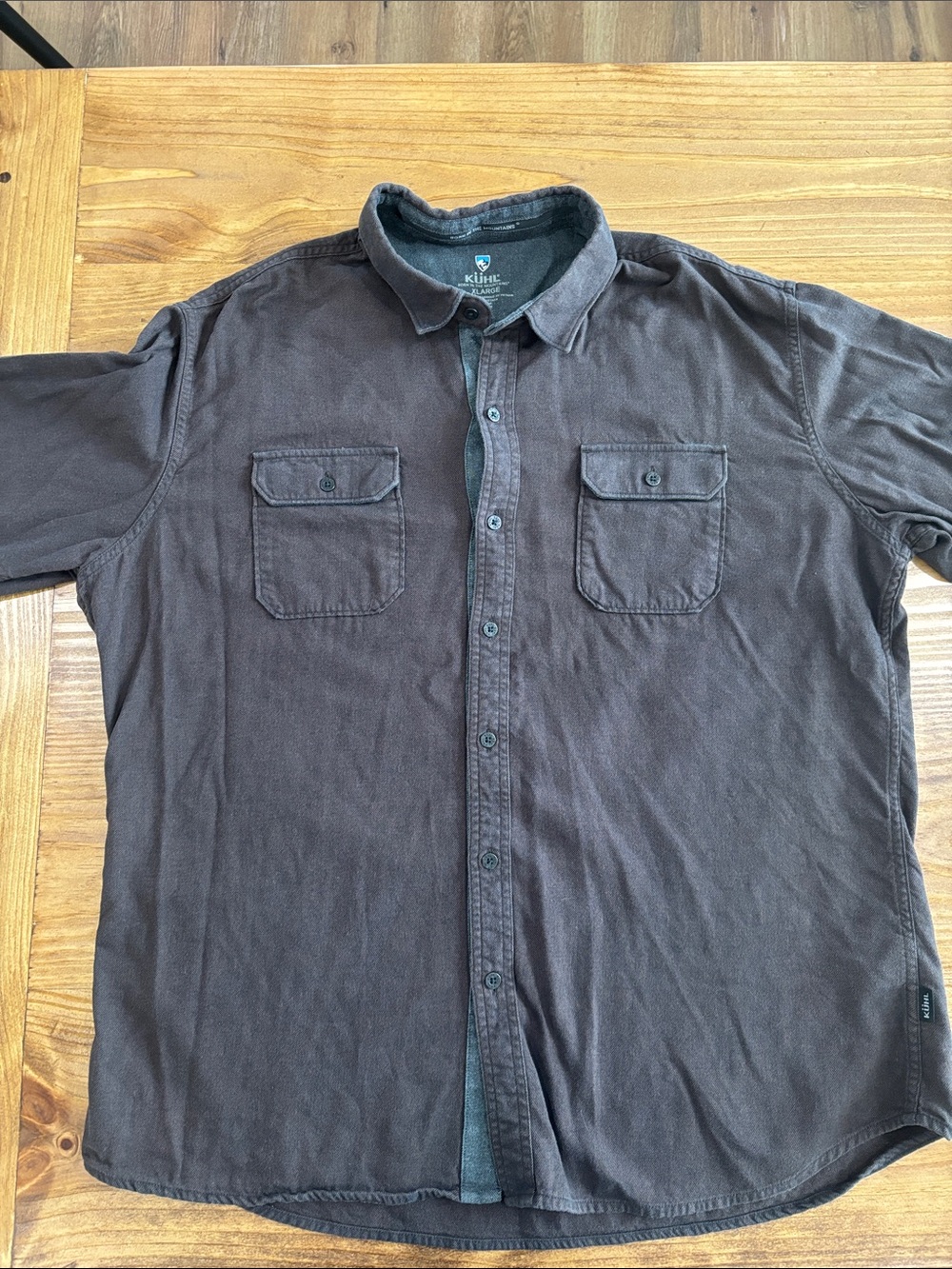 Kuhl Men's Casual Long-Sleeve Button-Down Flannel Shirt - Brown